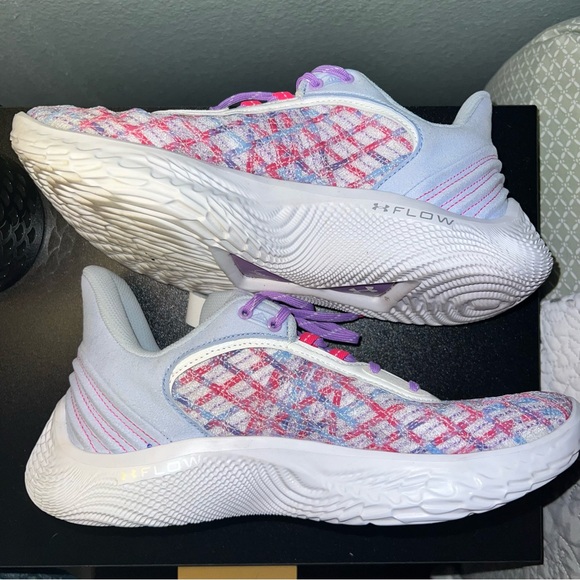 Curry Flow 9 Under Armour Violet & Blue M 9 W 11.5  MVP For The W NBA - Picture 8 of 12